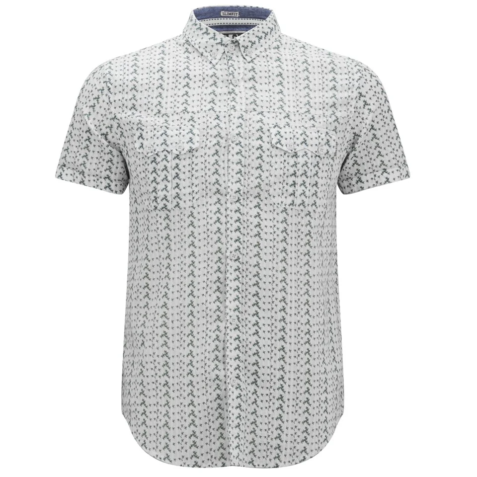 Soul Star Men's Ms Marcy Printed Shirt - White - S - White Image 1