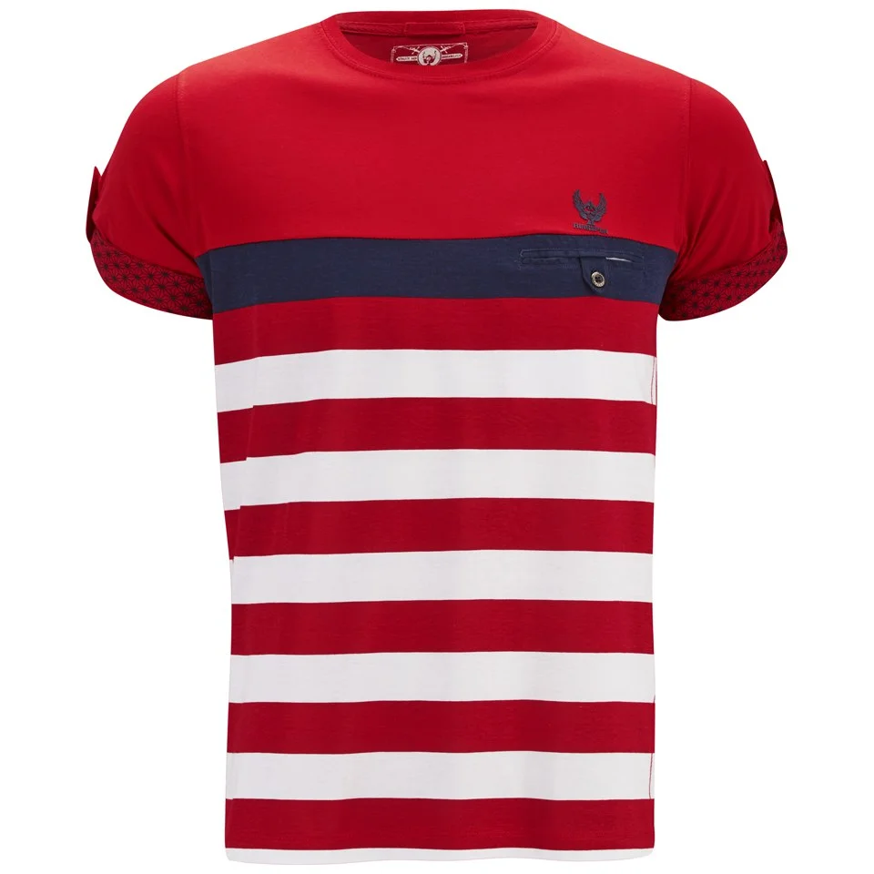 Ringspun Men's Finkle Stripe T-Shirt - Red - S Image 1