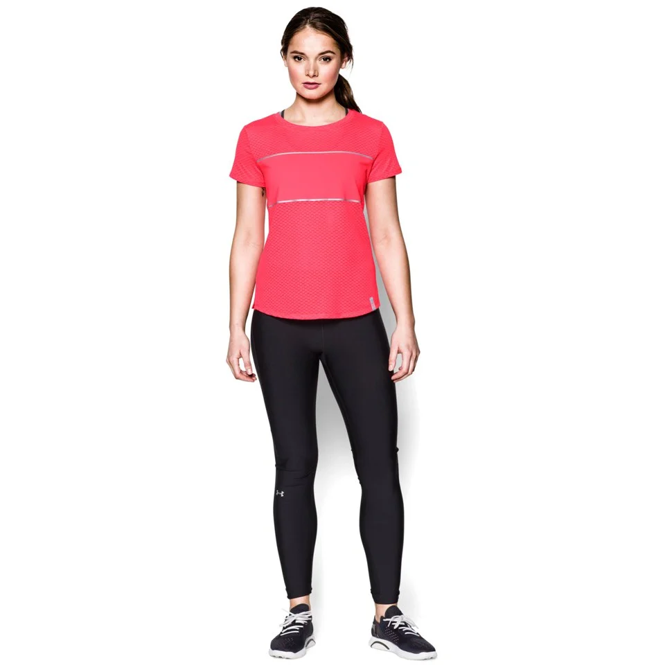 Under Armour Women's Fly Fast Mesh Short Sleeve Running T-Shirt - Pink Shock/Reflective - XS - Pink Image 1