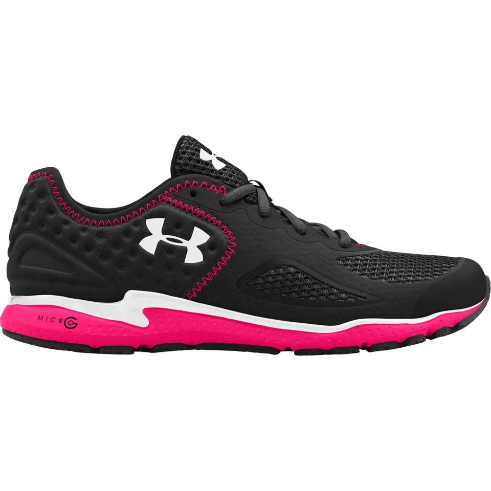Under Armour Women's Micro G Mantis 2 Running Shoes - Black/Pink Shock/White - UK 4 - Black/Pink/White Image 1