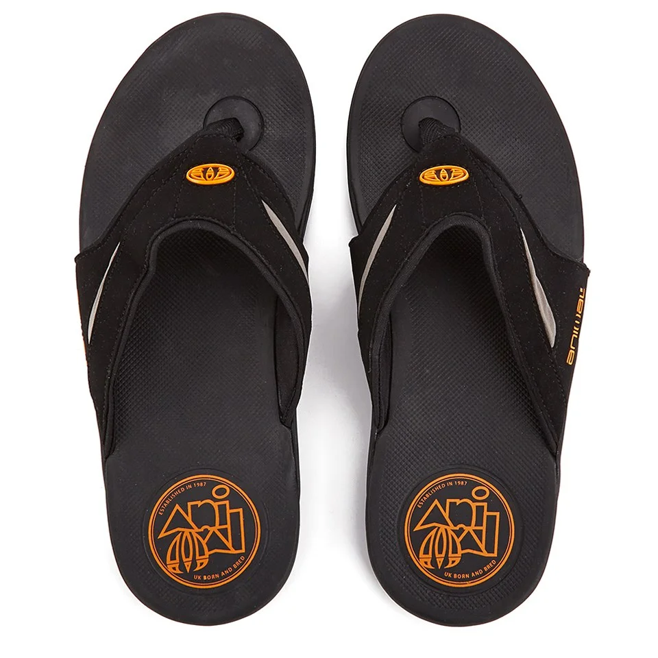 Animal Men's Fader Premium Flip Flops - Black - UK 7 - Black Image 1