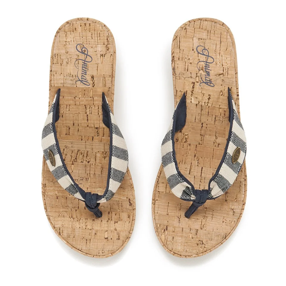 Animal Women's Susie Cork Wedged Sandals - Navy - UK 3 - Blue Image 1