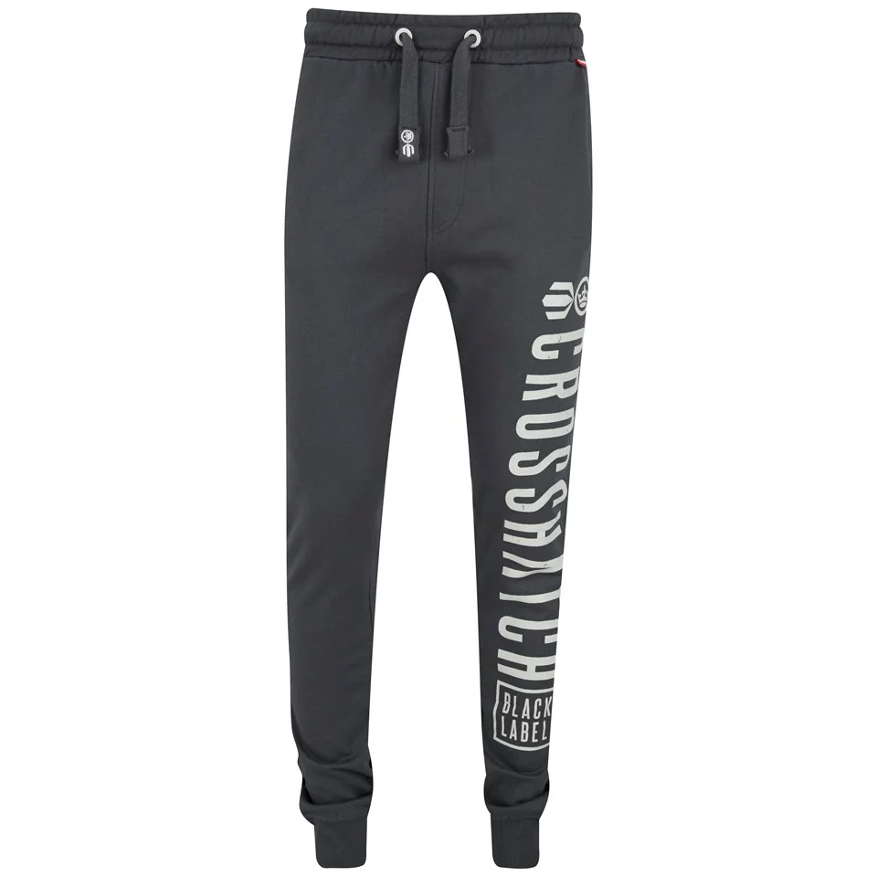 Crosshatch Men's Fitzroy Sweatpants - Forged Iron - S - Black Image 1