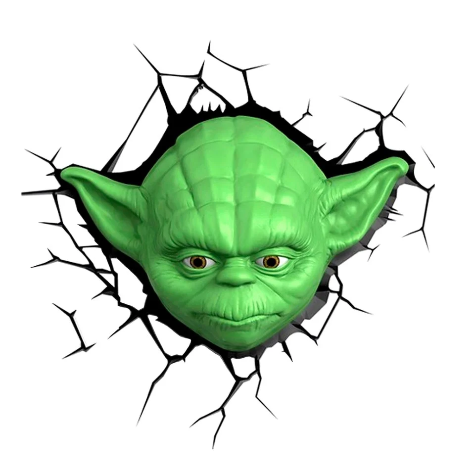 Star Wars Yoda 3D Wall Light Image 1