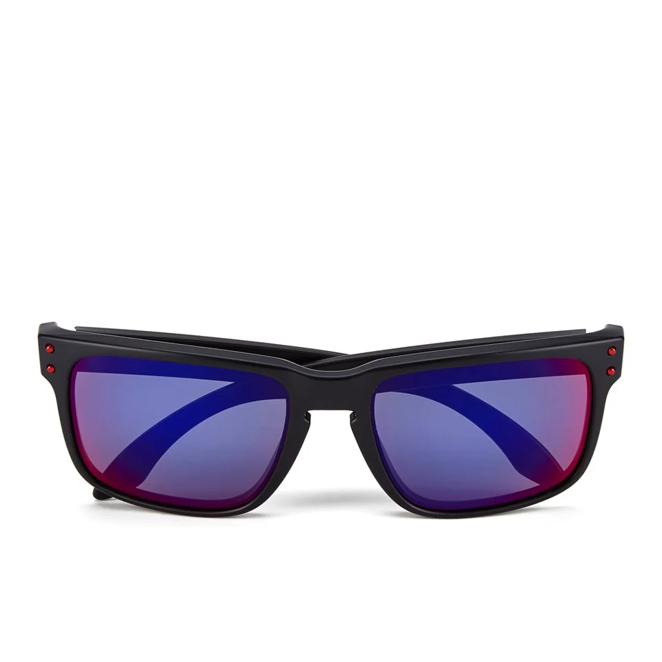 Oakley Men's Holbrook Sunglasses - Matte Black/Red Iridium Image 1