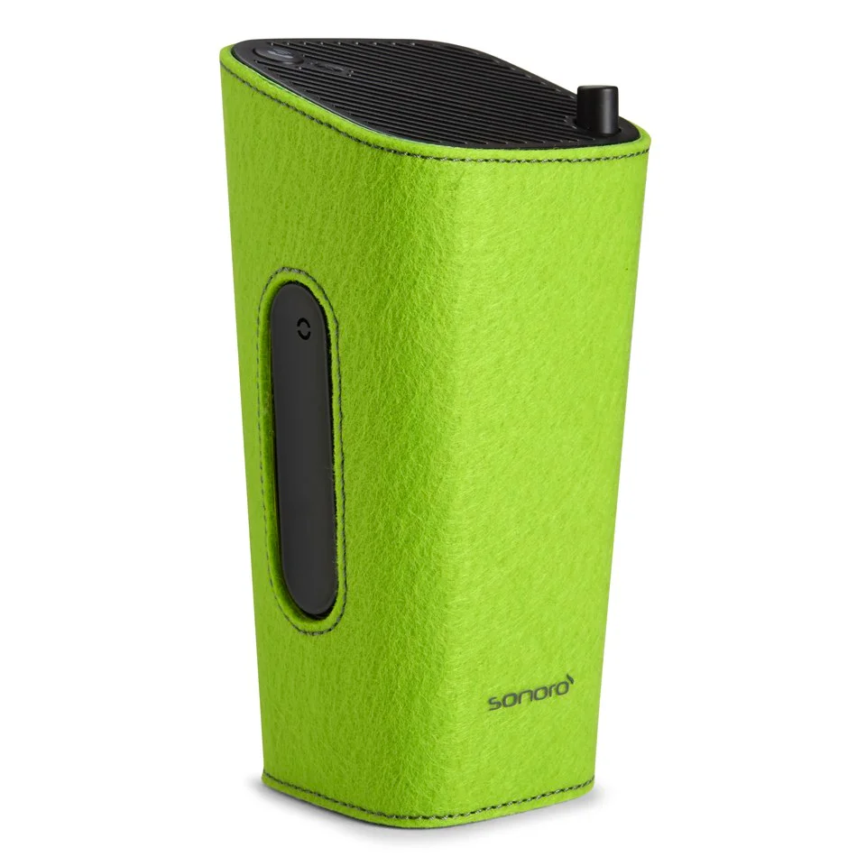 Sonoro Cubo Go New York Portable Bluetooth Speaker - Black/Green Felt Image 1