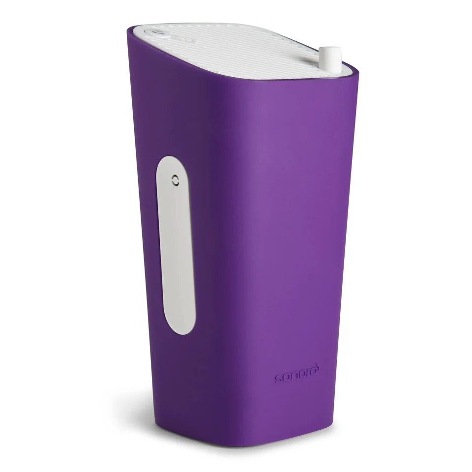Sonoro Cubo Go New York Portable Bluetooth Speaker - White/Purple Image 1