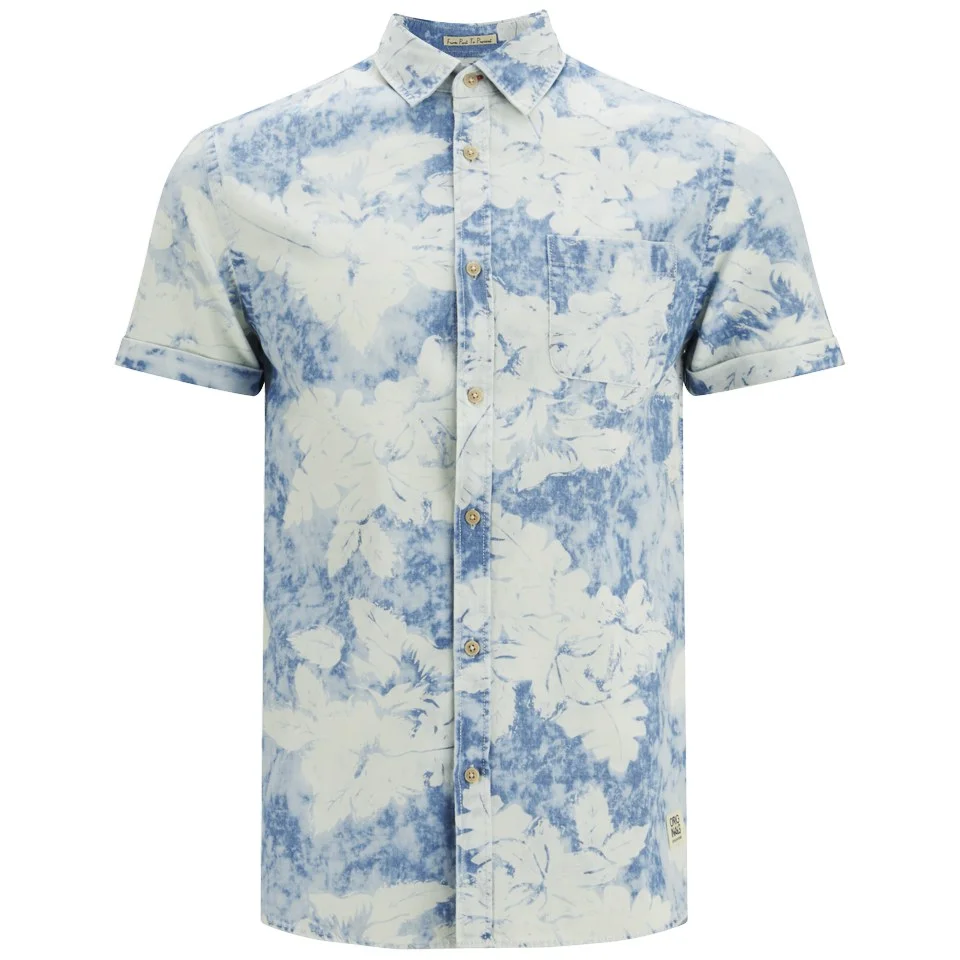 Jack & Jones Men's Originals Loud One Pocket Shirt - Light Blue Denim - S - Blue Image 1