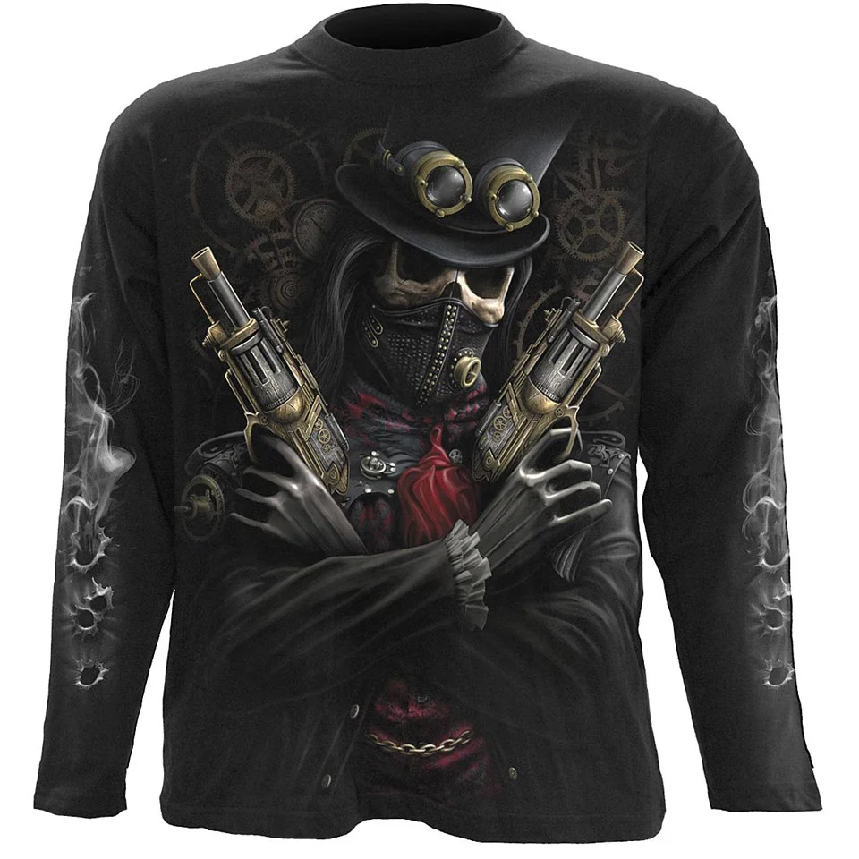 Spiral Men's STEAM PUNK BANDIT Long Sleeve T-Shirt - Black - M - Black Image 1