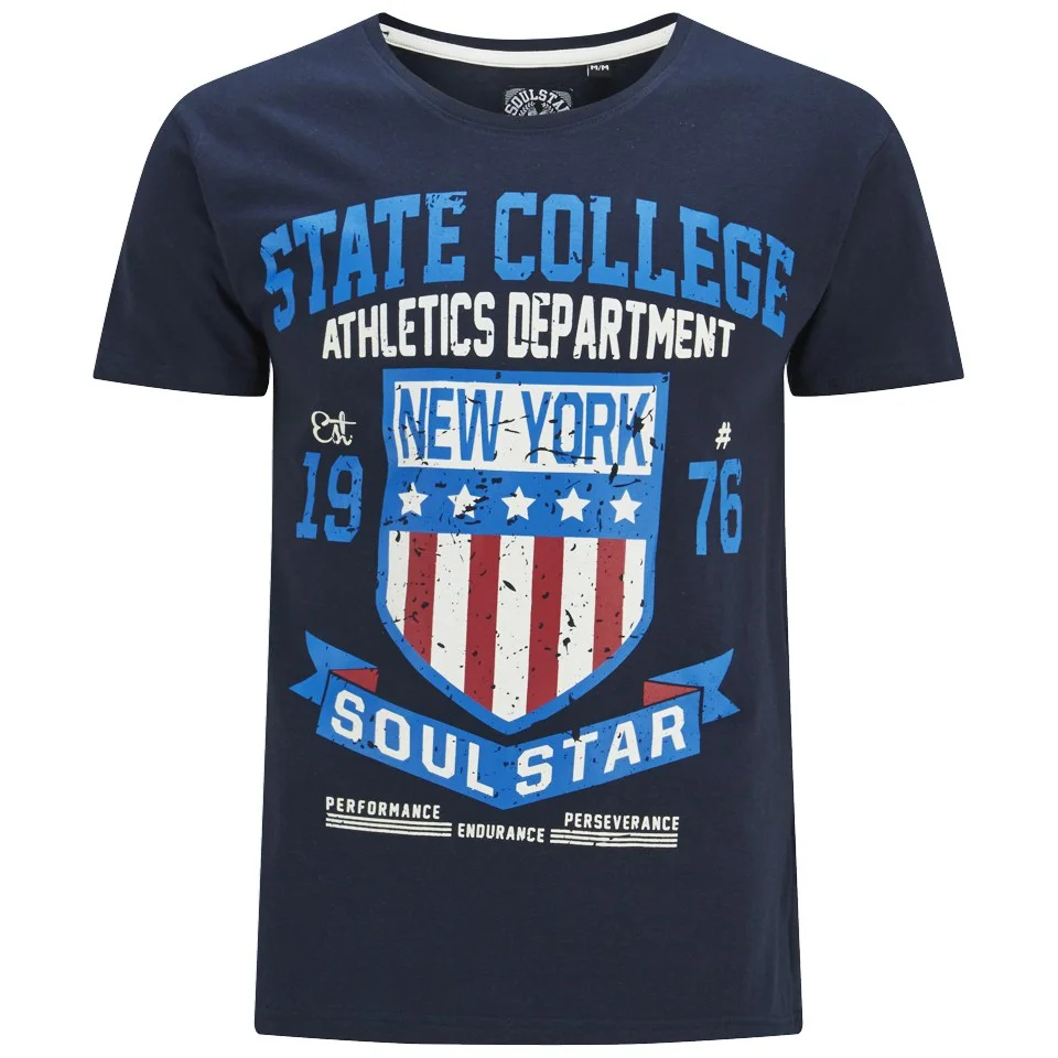 Soul Star Men's Falgone T-Shirt - Navy - S - Blue Image 1