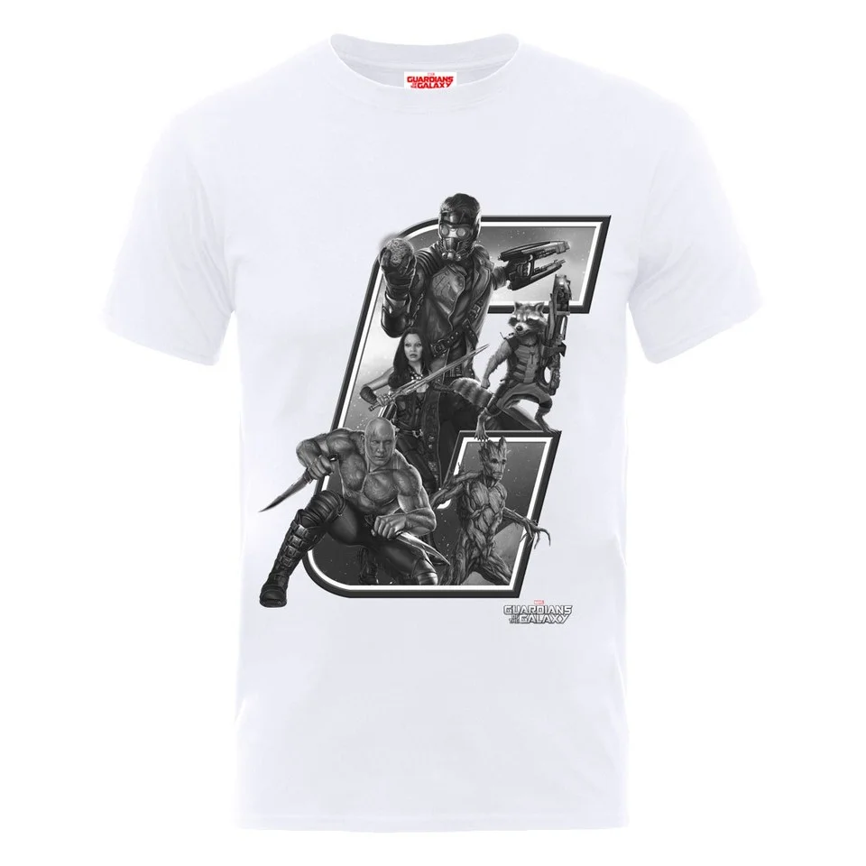 Marvel Guardians of the Galaxy Men's Collegiate Logo T-Shirt - White - S - White Image 1