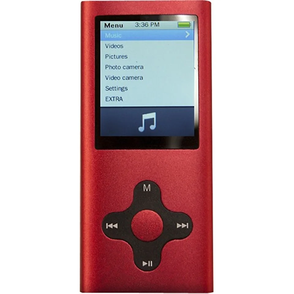 Mach Speed Eclipse-180G2 4GB MP3 Music and Video Player with FM Radio - Red Image 1
