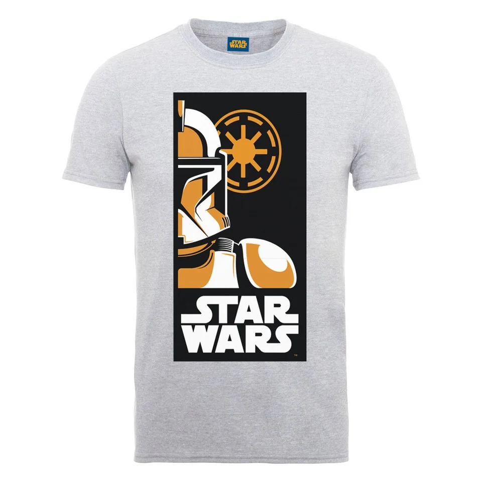 Star Wars Men's Stormtrooper Art Poster T-Shirt - Heather Grey - S - Grey Image 1