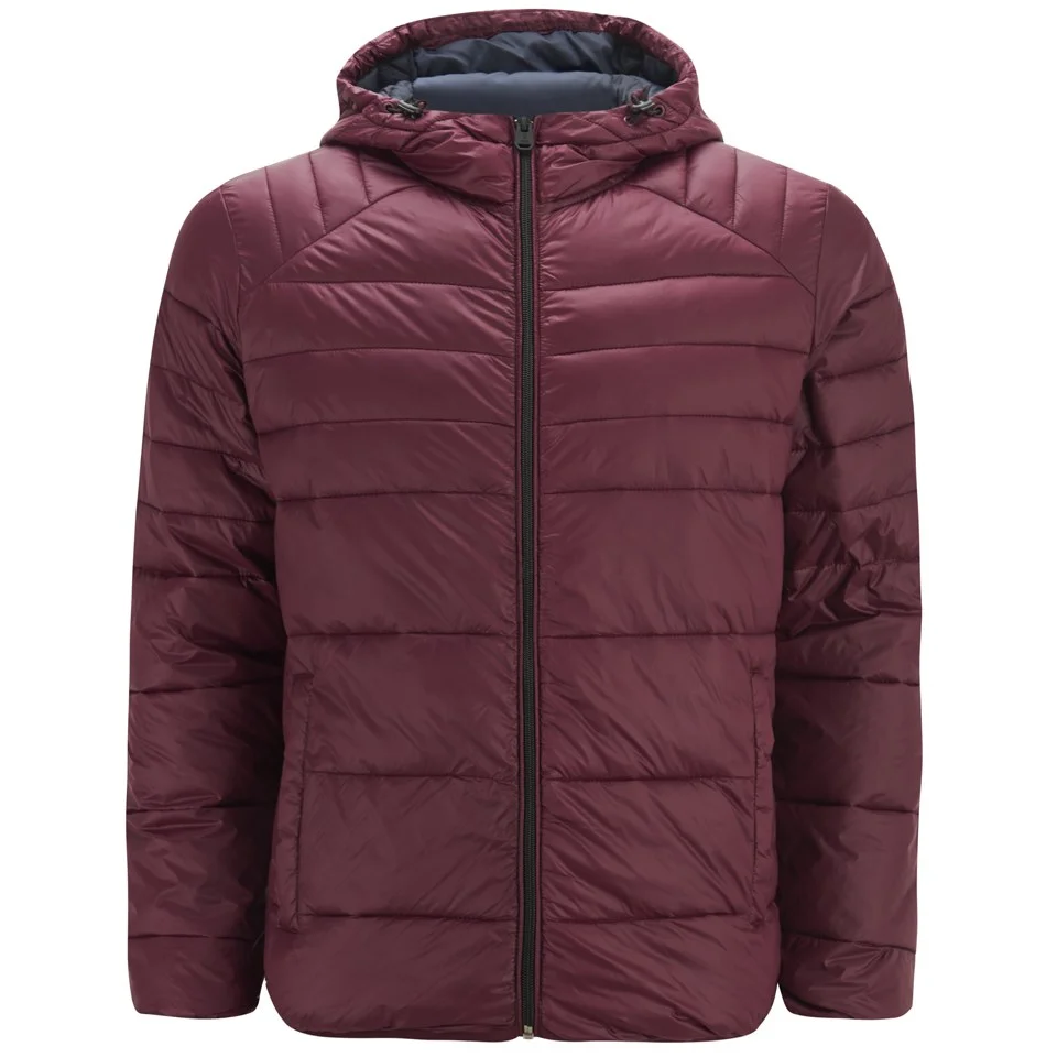 Jack & Jones Men's Core Baron Puffer Jacket - Burgundy - L - Burgundy Image 1