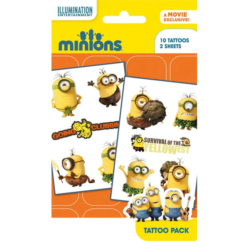 Minions Mix 2 Tattoo Pack Image 1
