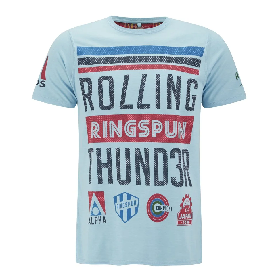 Ringspun Men's Smoke T-Shirt - Sky Marl - S - Blue Image 1
