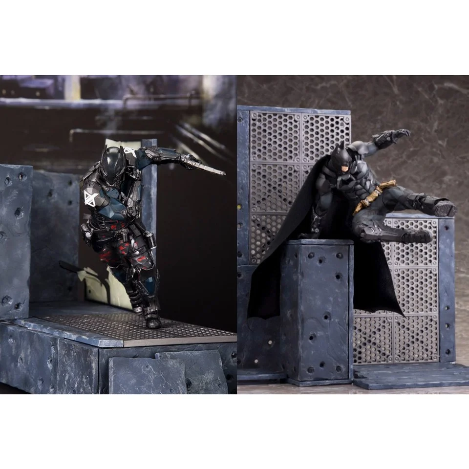 Kotobukiya DC Comics Batman Arkham Knight Batman and Arkham Knight 1:10 Scale ArtFX+ Statue Set Image 1