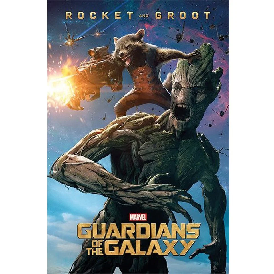 Marvel Guardians Of The Galaxy Rocket & Groot - 24 x 36 Inches Maxi Poster Image 1