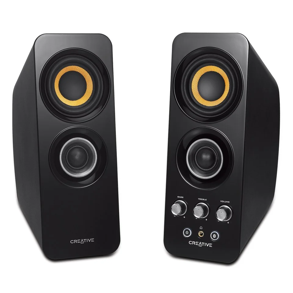 Creative T30 Wireless, Bluetooth and NFC 2.0 PC Speakers - Black Image 1