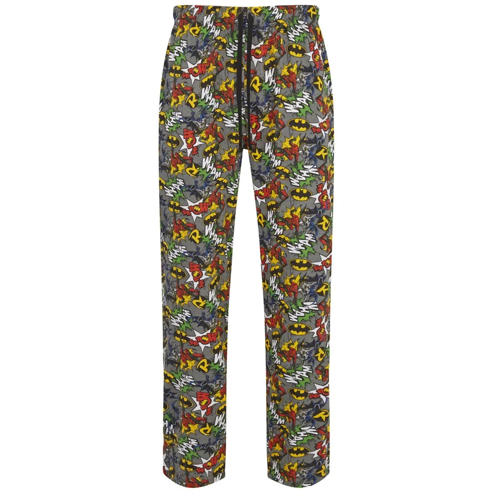 DC Comics Batman and Robin Men's All Over Print Lounge Pants - Multi - S - Multi Image 1