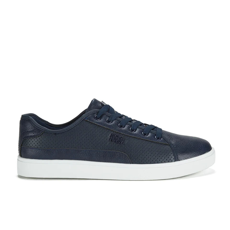 Beck & Hersey Men's Remis Perforated Trainers - Navy - UK 7 - Navy Image 1