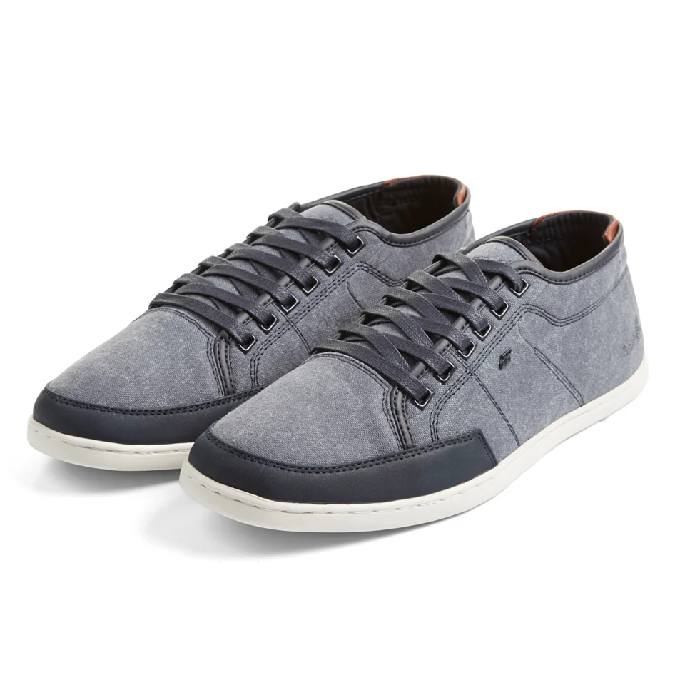Boxfresh Men's Sparko Washed Canvas Low Top Trainers - Blue Graphite - UK 7 - Blue Image 1