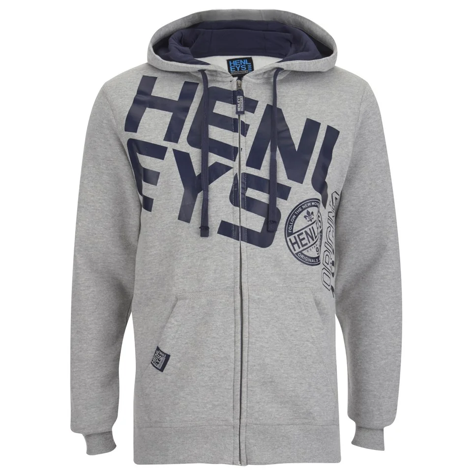 Henleys Men's Slope Zip Through Hoody - Athletic Grey Marl - S - Grey Image 1