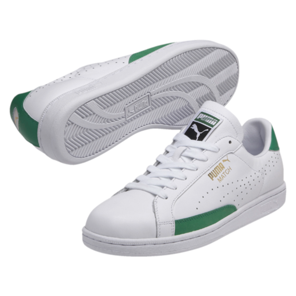 Puma Men's Match 74 Trainers - White/Green - UK 7 - White Image 1