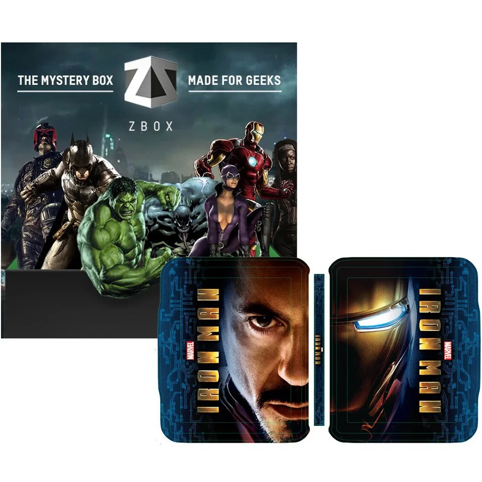 Heroes & Villains ZBOX with exclusive Iron Man Limited Exclusive Lenticular Steelbook Image 1