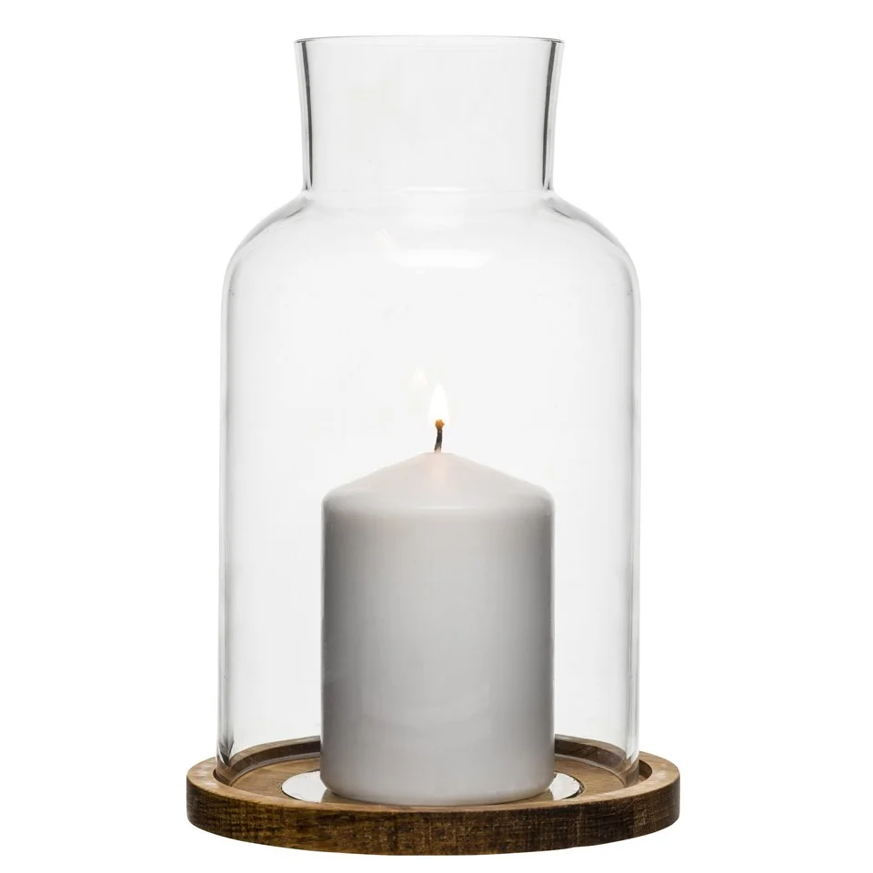 Sagaform Oval Oak Candle Holder Image 1