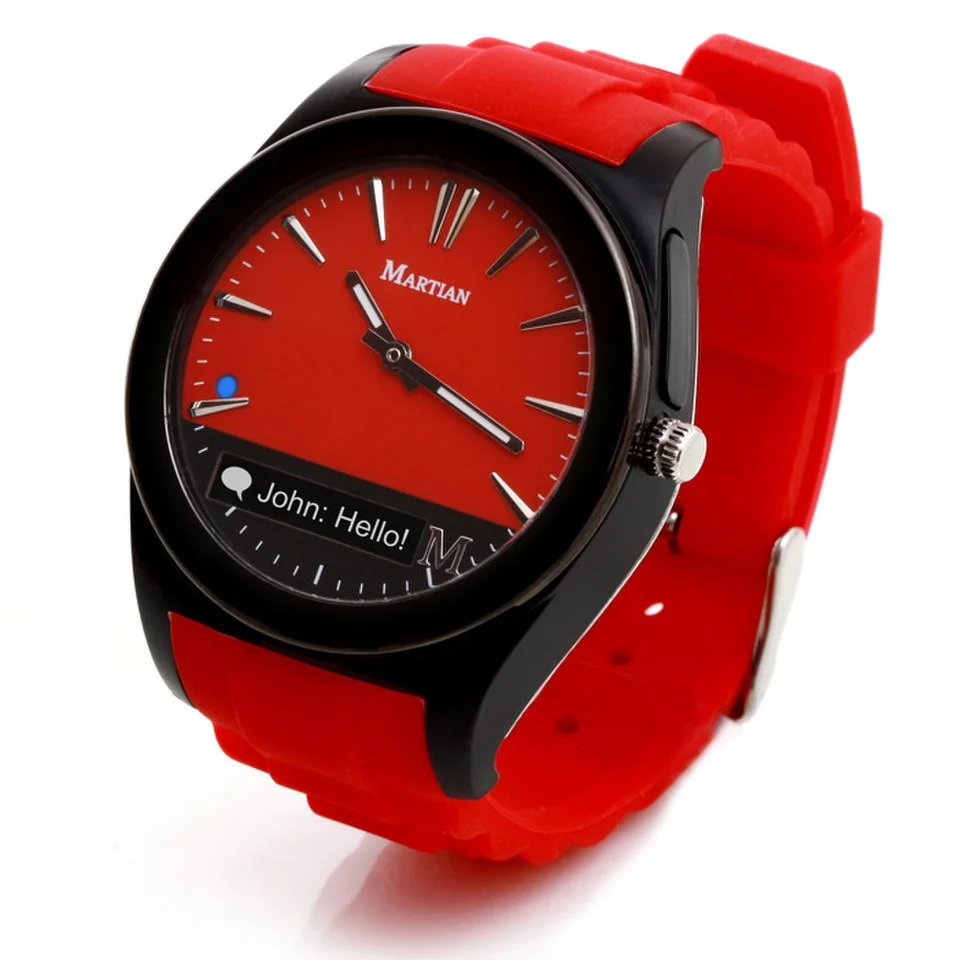 Martian Notifier Smart Watch (IOS and Android Compatible) - Red Image 1