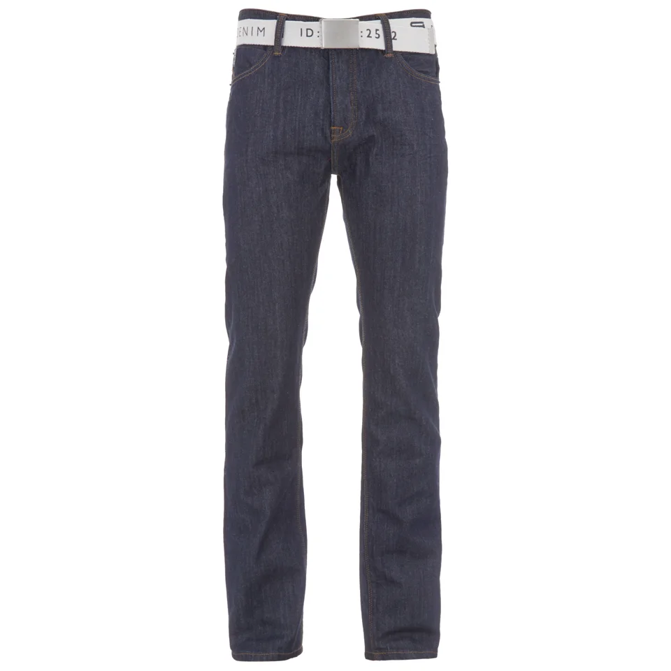 Smith & Jones Men's Farrier Belted Denim Jeans - Dark Wash - 30S - Blue Image 1