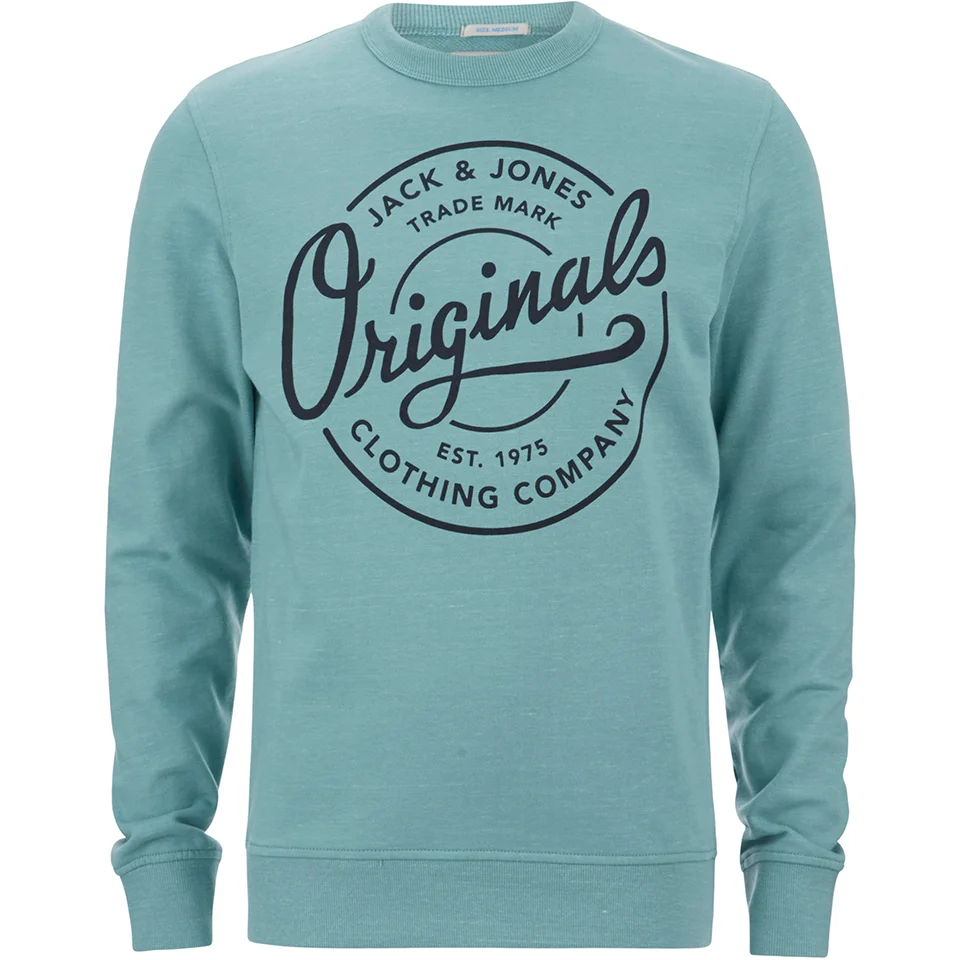 Jack & Jones Men's Originals Tones Sweatshirt - Imperial Blue Melange - S - Blue Image 1