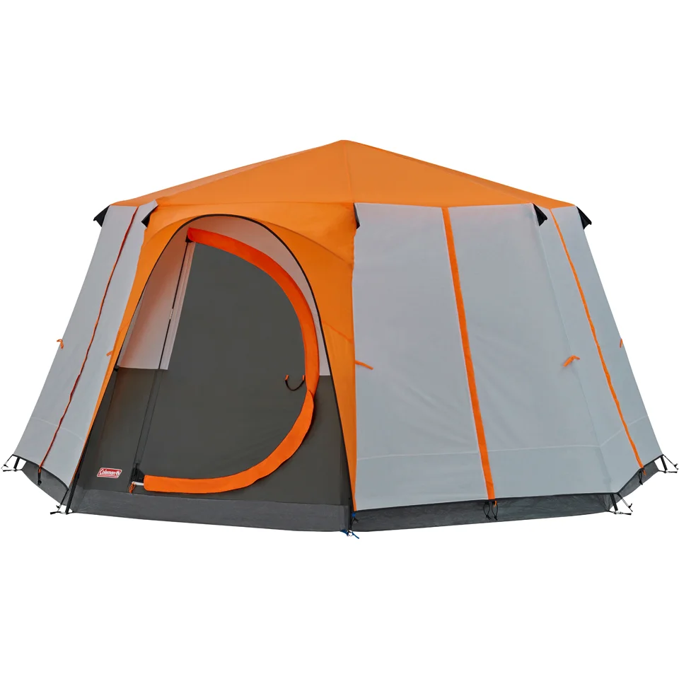 Coleman Cortes Octagon Tent (8 Person) - Grey/Orange Image 1