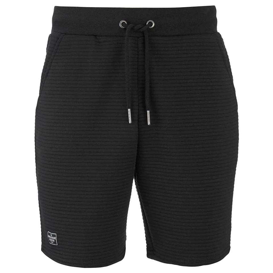 Threadbare Men's Leyton Quilted Sweat Shorts - Black - S - Black Image 1