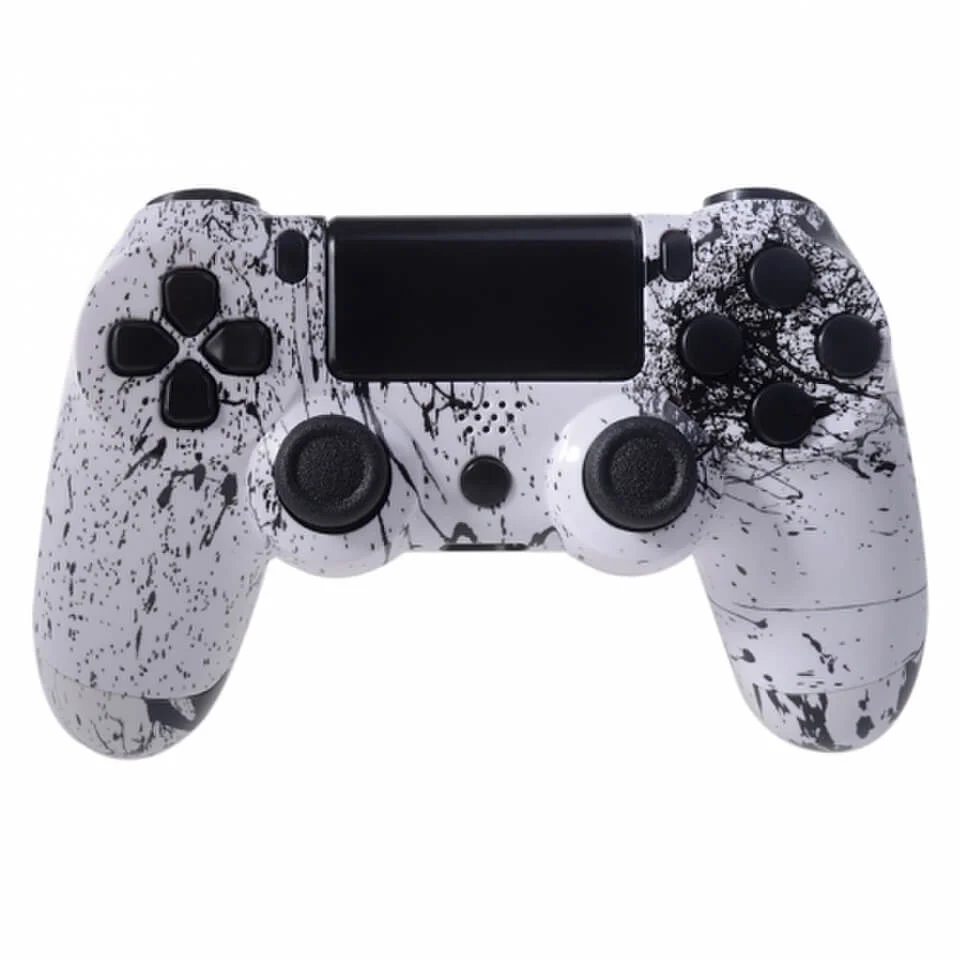 PlayStation DualShock 4 Custom Controller - White Splatter Image 1