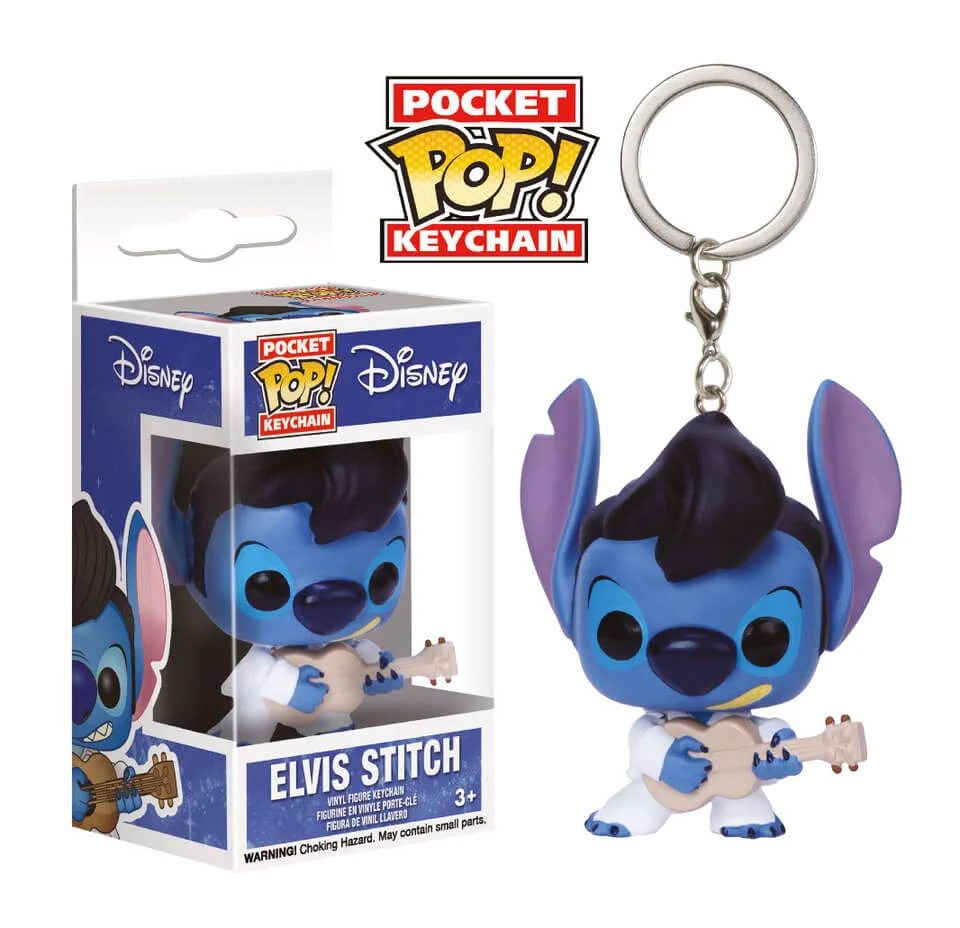 Disney Elvis Stitch Pocket Pop! Keychain Image 1