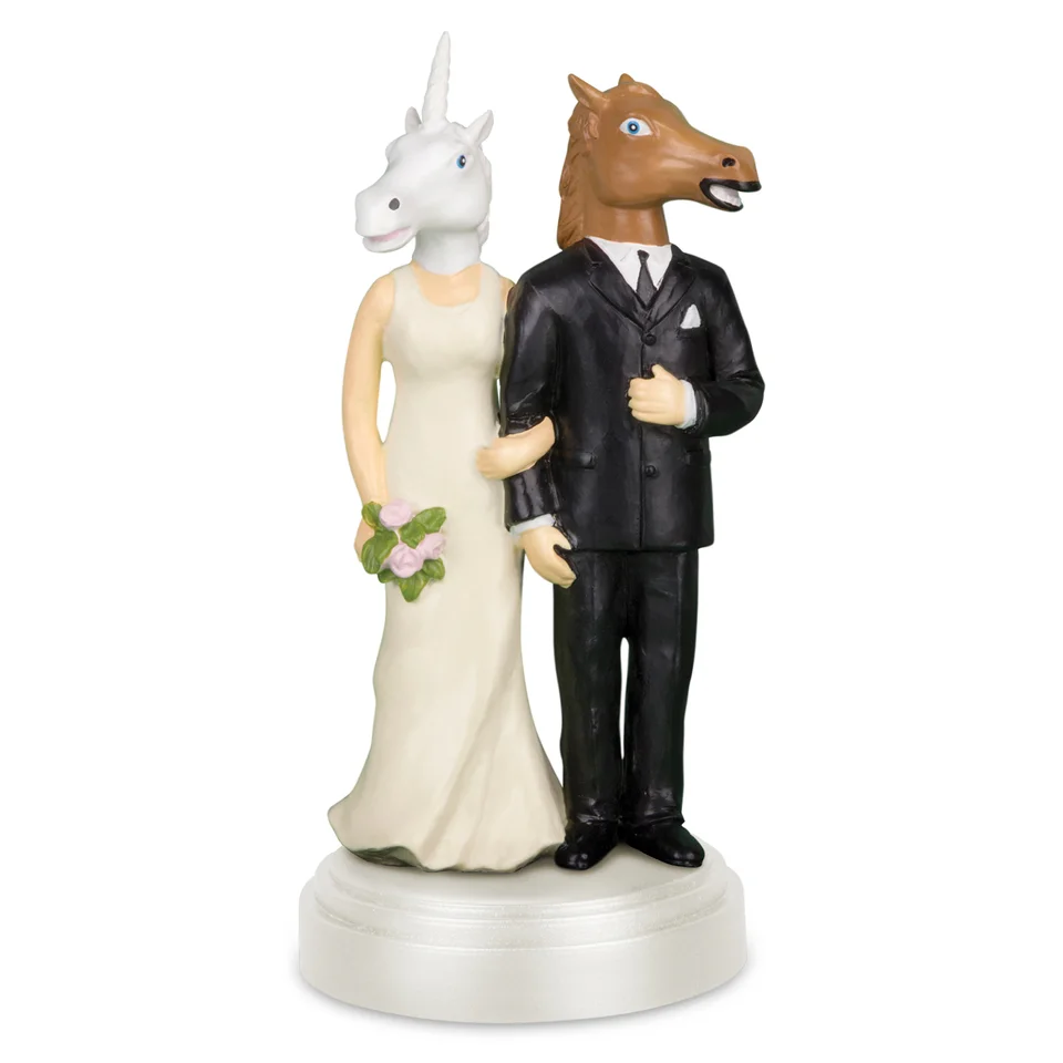 Unicorn and Horse Wedding Cake Topper Image 1
