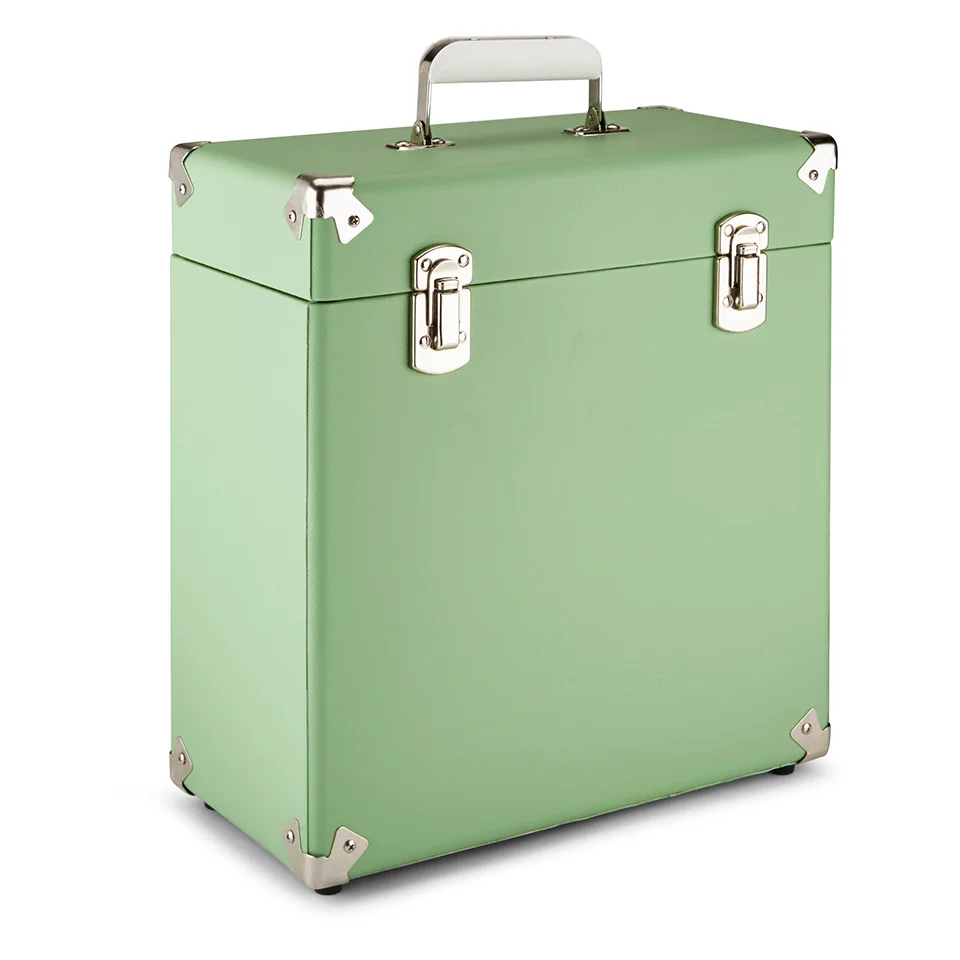 GPO Retro Portable Carry Case for LP Records and 12-Inch Vinyl - Green Image 1