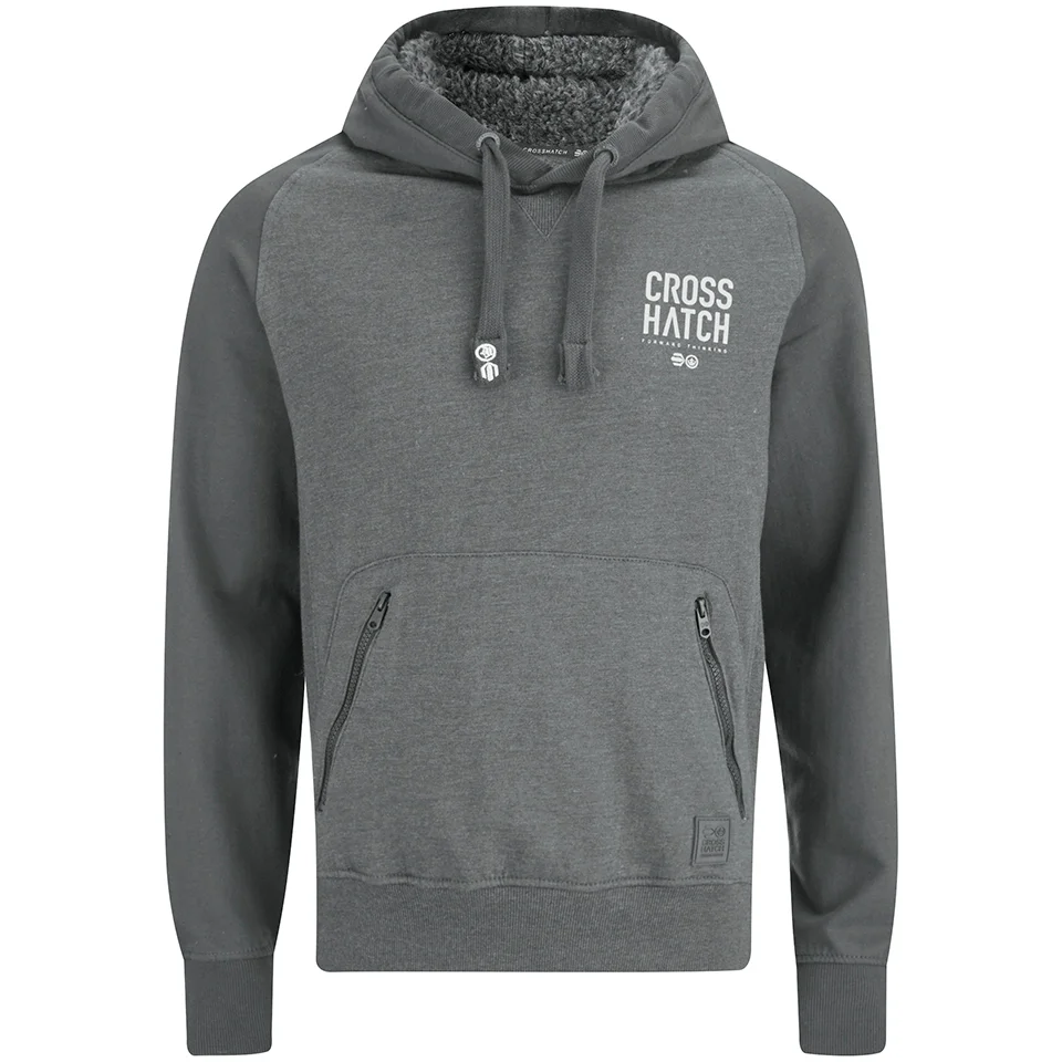 Crosshatch Men's Ozment Borg Lined Hoody - Forged Iron - S - Grey Image 1