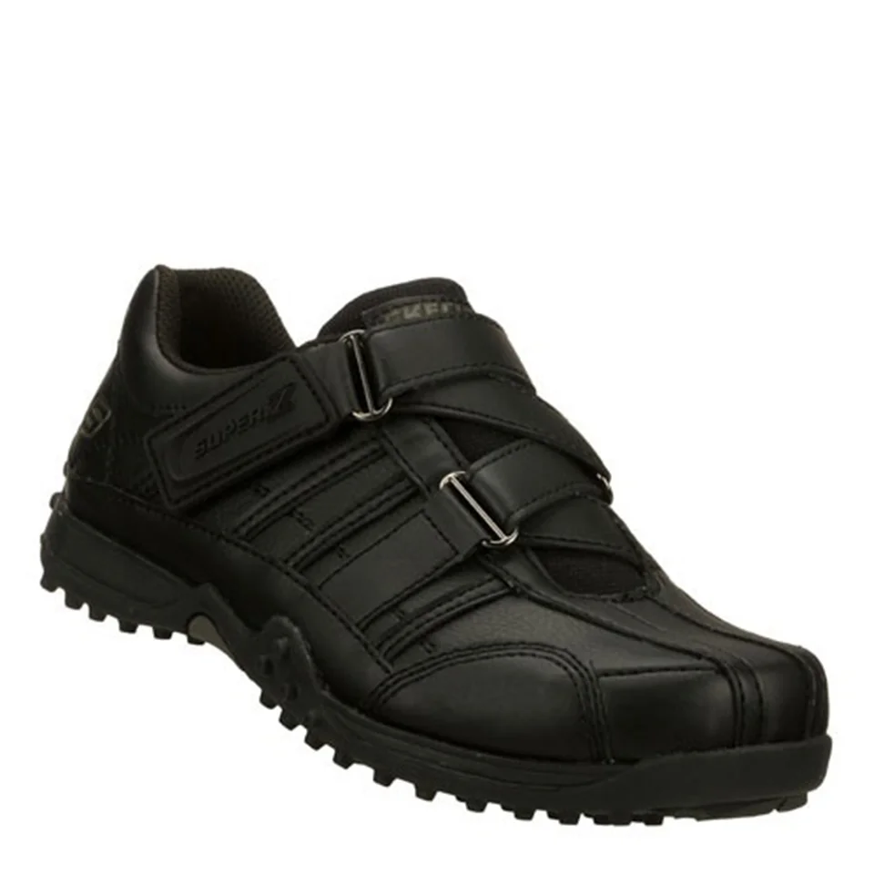 Skechers Kids' Urbantrack II Velcro Trainers - Black - UK 12 Kids - Black Image 1