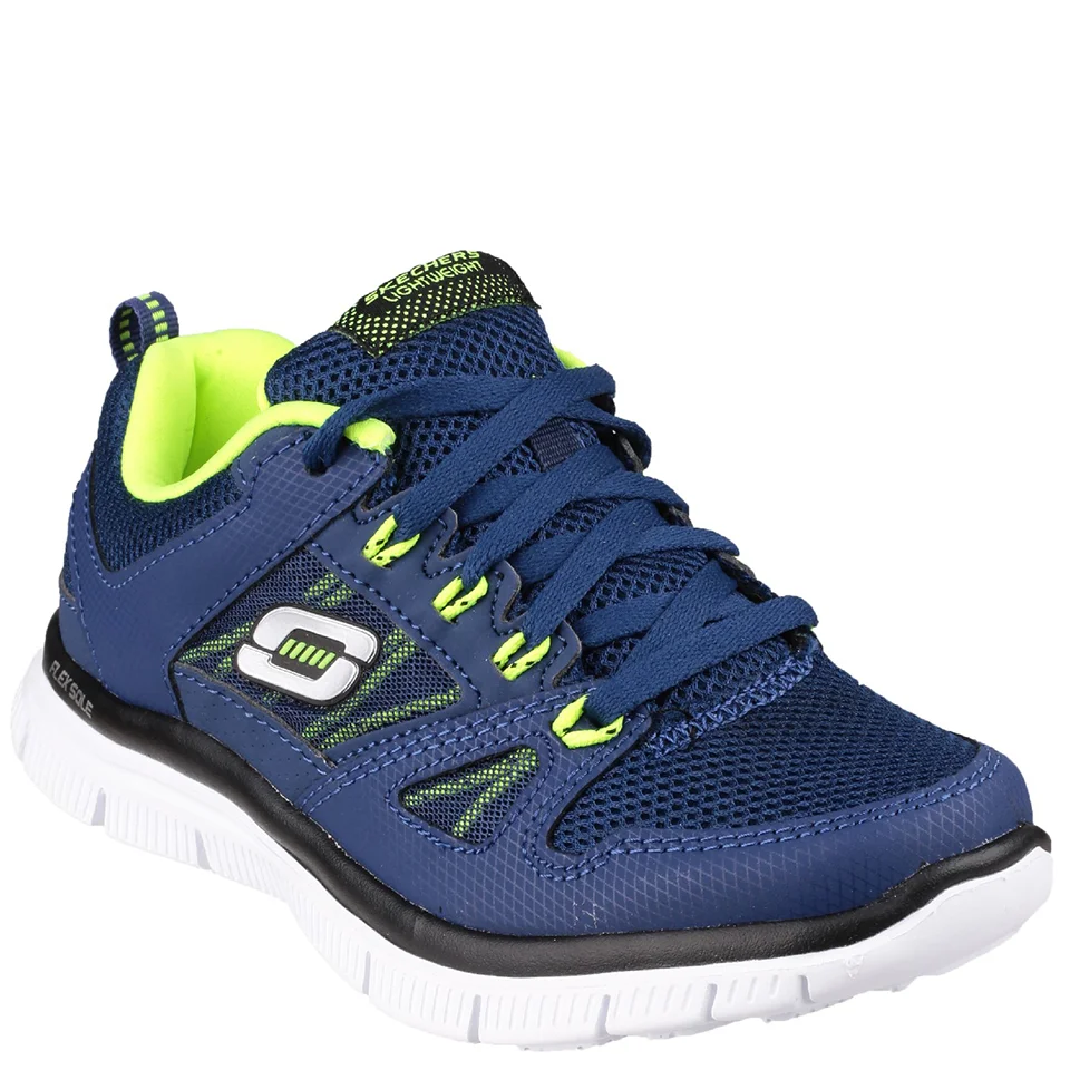 Skechers Kids' Flex Advantage Trainers - Navy - UK 2.5 Kids - Blue Image 1