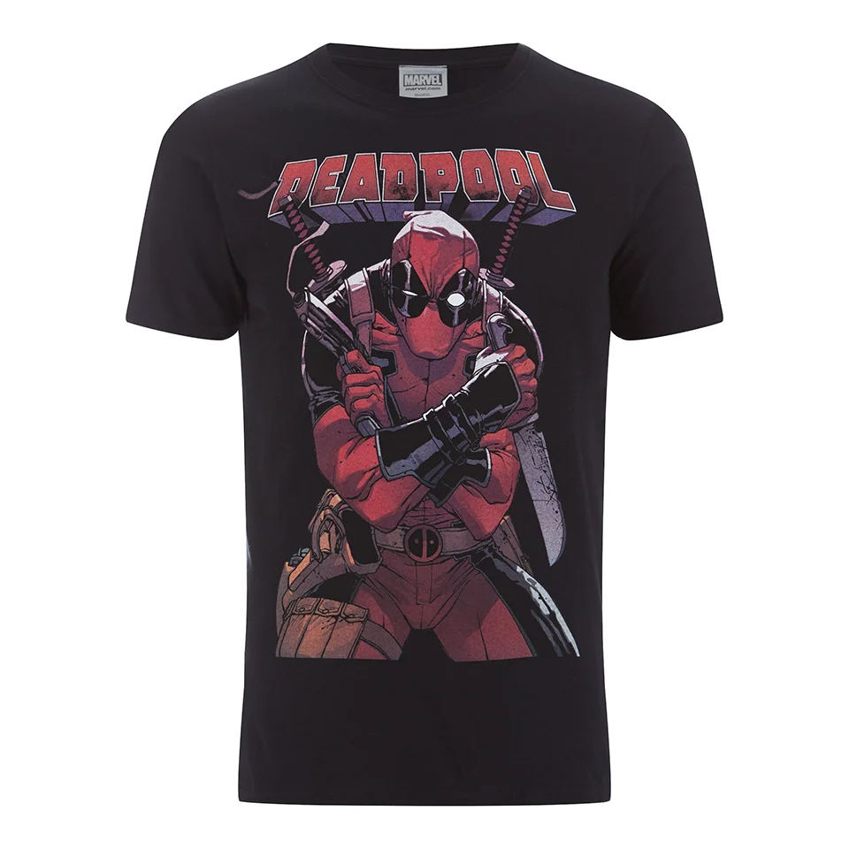 Marvel Men's Deadpool Logo T-Shirt - Black - S - Black Image 1