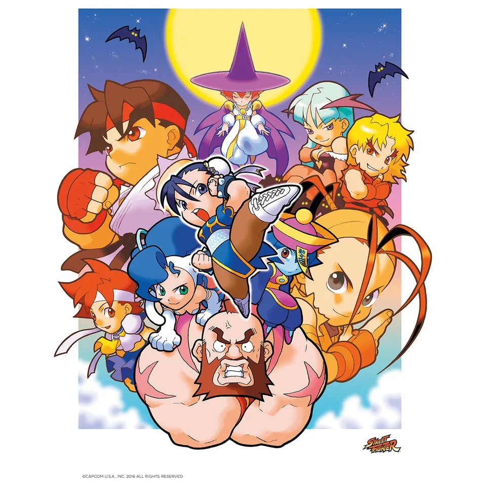 Street Fighter 'Lets Go' Manga Art Print - 14 x 11 Image 1