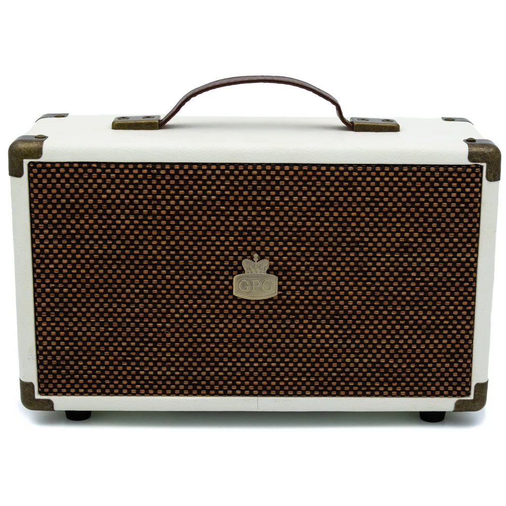 GPO Retro Westwood Bluetooth Speaker - Cream/Tan Image 1