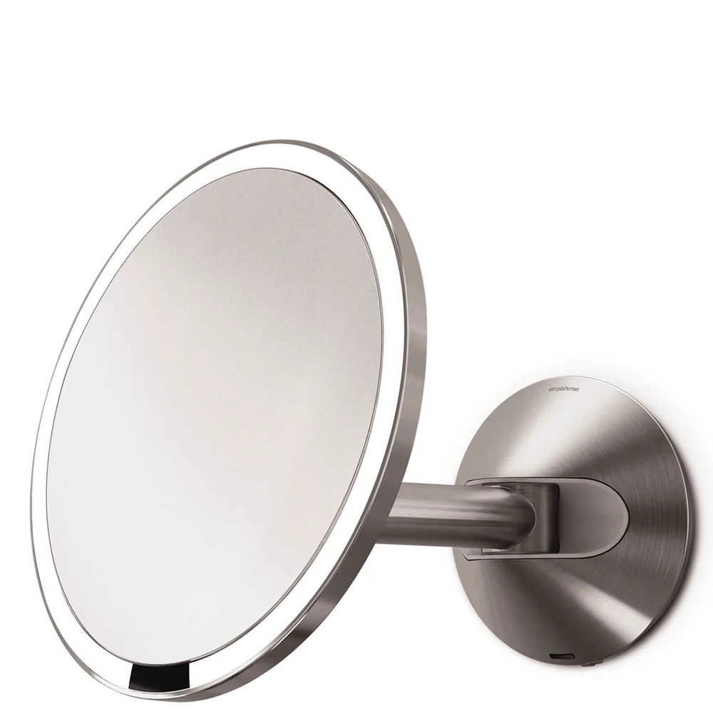 simplehuman Wall Mount Stainless Steel Rechargeable Sensor Mirror 20cm Image 1