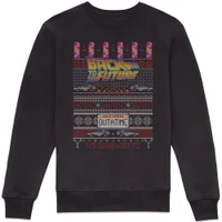 Back To The Future OUTATIME Men's Christmas Sweater - Black
