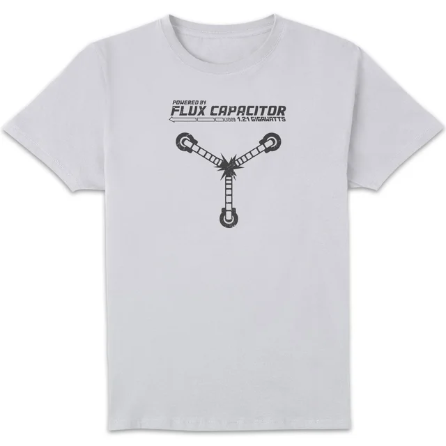 Back To The Future Powered By Flux Capacitor T-Shirt - White