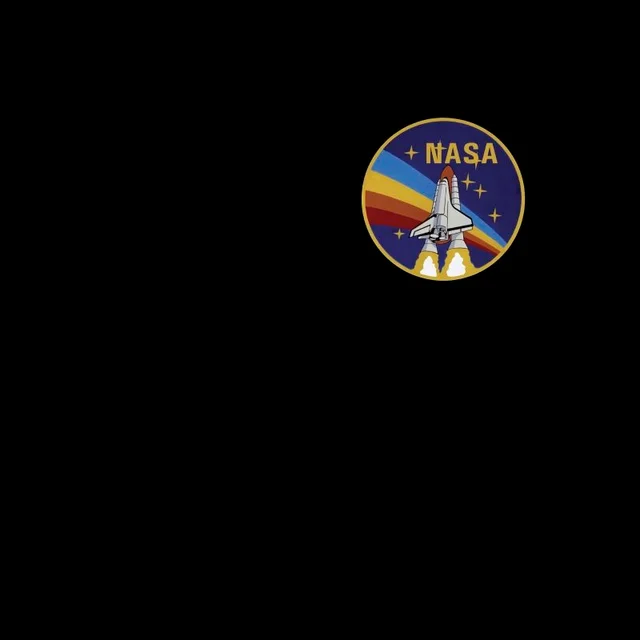 NASA Vintage Rainbow Shuttle T-Shirt - Black