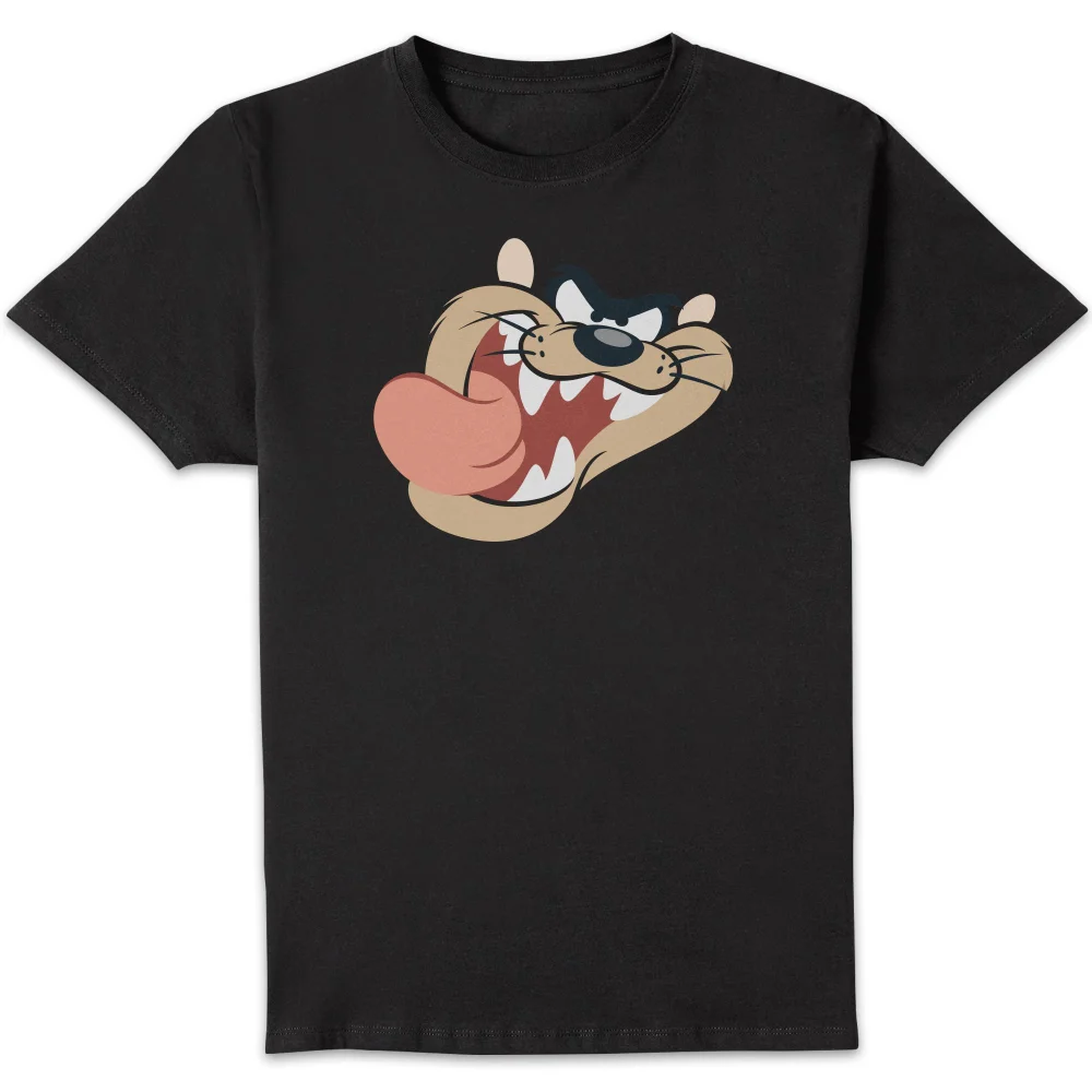 Looney Tunes Tasmanian Devil Face Men's T-Shirt - Black - S Image 1